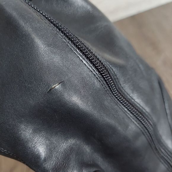 Steve Madden Got You Vintage Black Leather Mid-Calf Boots Sz 7.5 - Picture 12 of 14